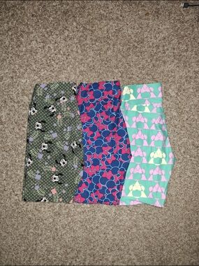 LuLaRoe Set Of Minnie Mouse Leggings - OS